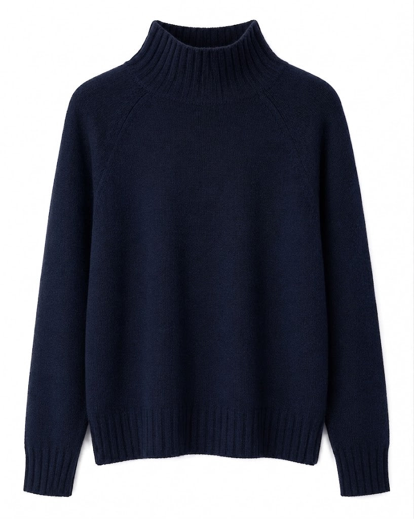 Cashmere & Merino Wool Funnel Neck Jumper